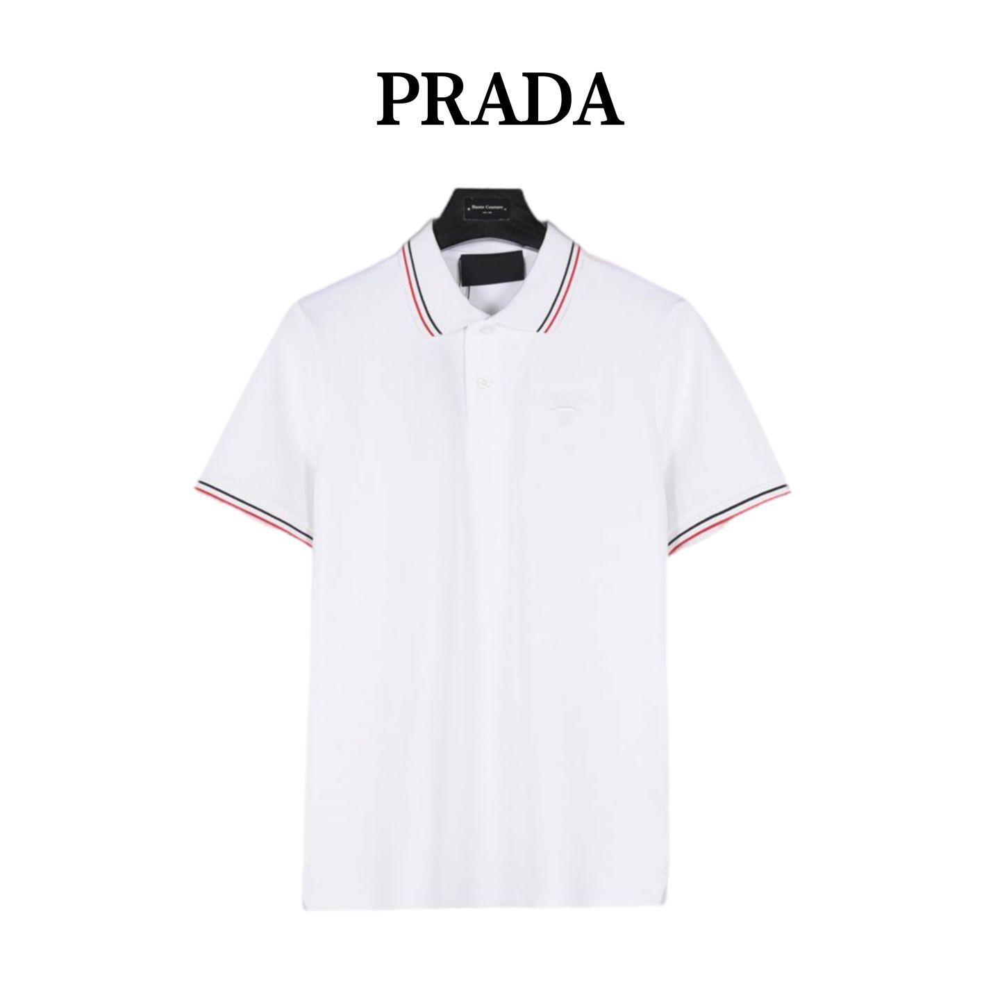 今日特価】Prada プラダ 25SS カラーブロック 胸刺繍ロゴポロ-3