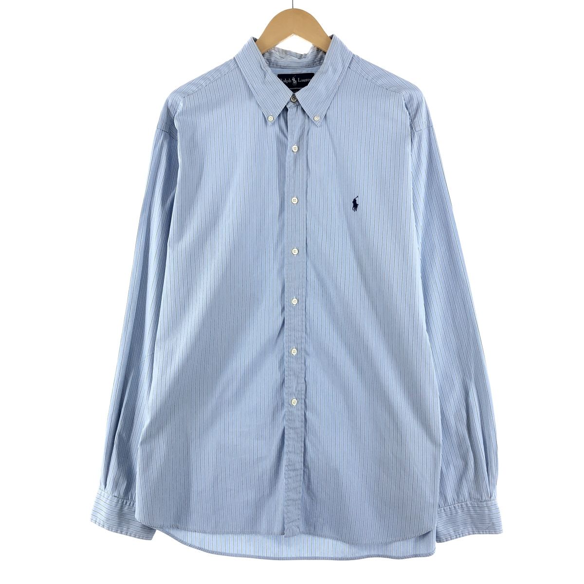 古着 ラルフローレン Ralph Lauren CLASSIC FIT クラシックフィット 長袖 ボタンダウンストライプシャツ メンズXXL/eaa374499