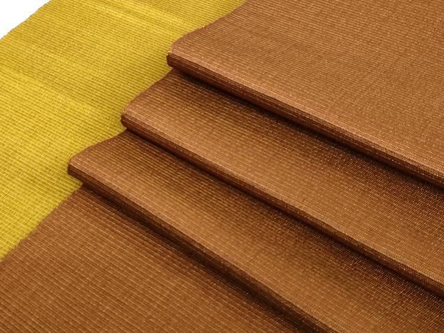 平和屋着物■極上　本場黄八丈　八寸名古屋帯　一重帯　逸品　DZAA9547kh5 平和屋着物□極上 本場黄八丈 八寸名古屋帯 一重帯 逸品 DZAA9547kh5