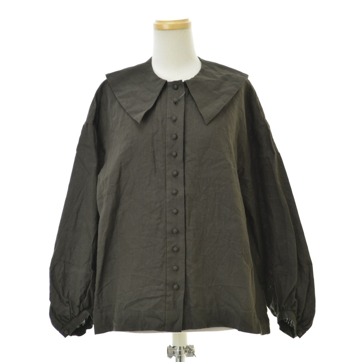 MAGALI】24AW リネンパピエ グランカラーブラウス長袖ブラウス - メルカリ