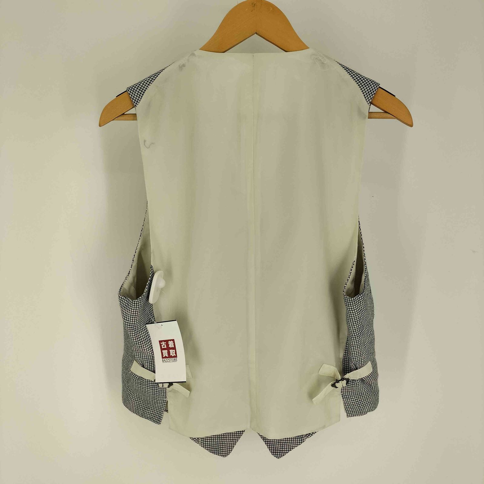 イッセイミヤケ　ヴィンテージ　筆タグ　ベスト　ジレ　アーカイブ　シルクリネン イッセイミヤケ ヴィンテージ 筆タグ ベスト ジレ アーカイブ シルク