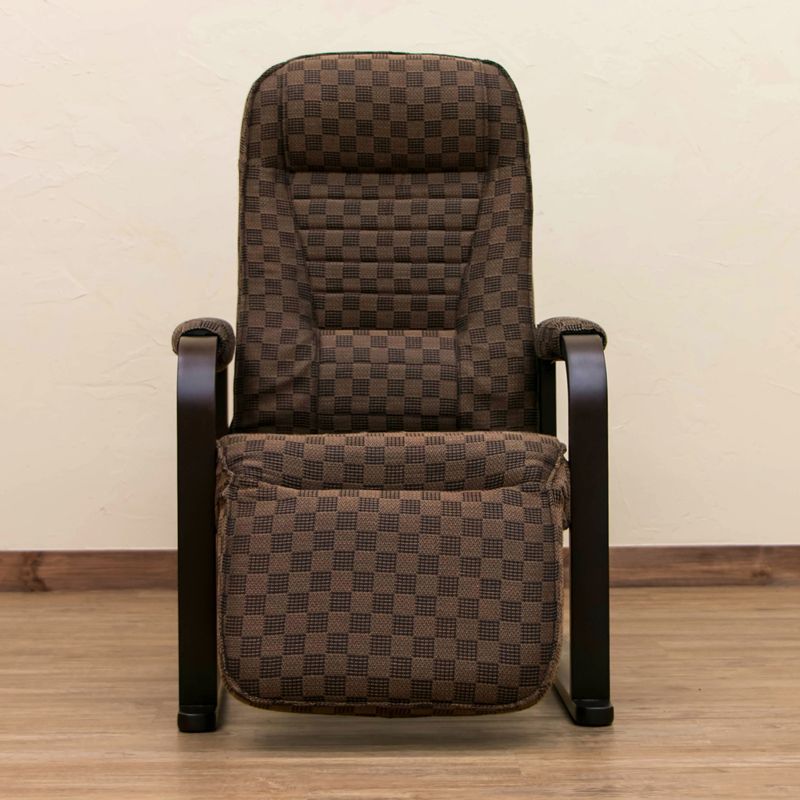 レバー式リクライニングチェア フット付き BR