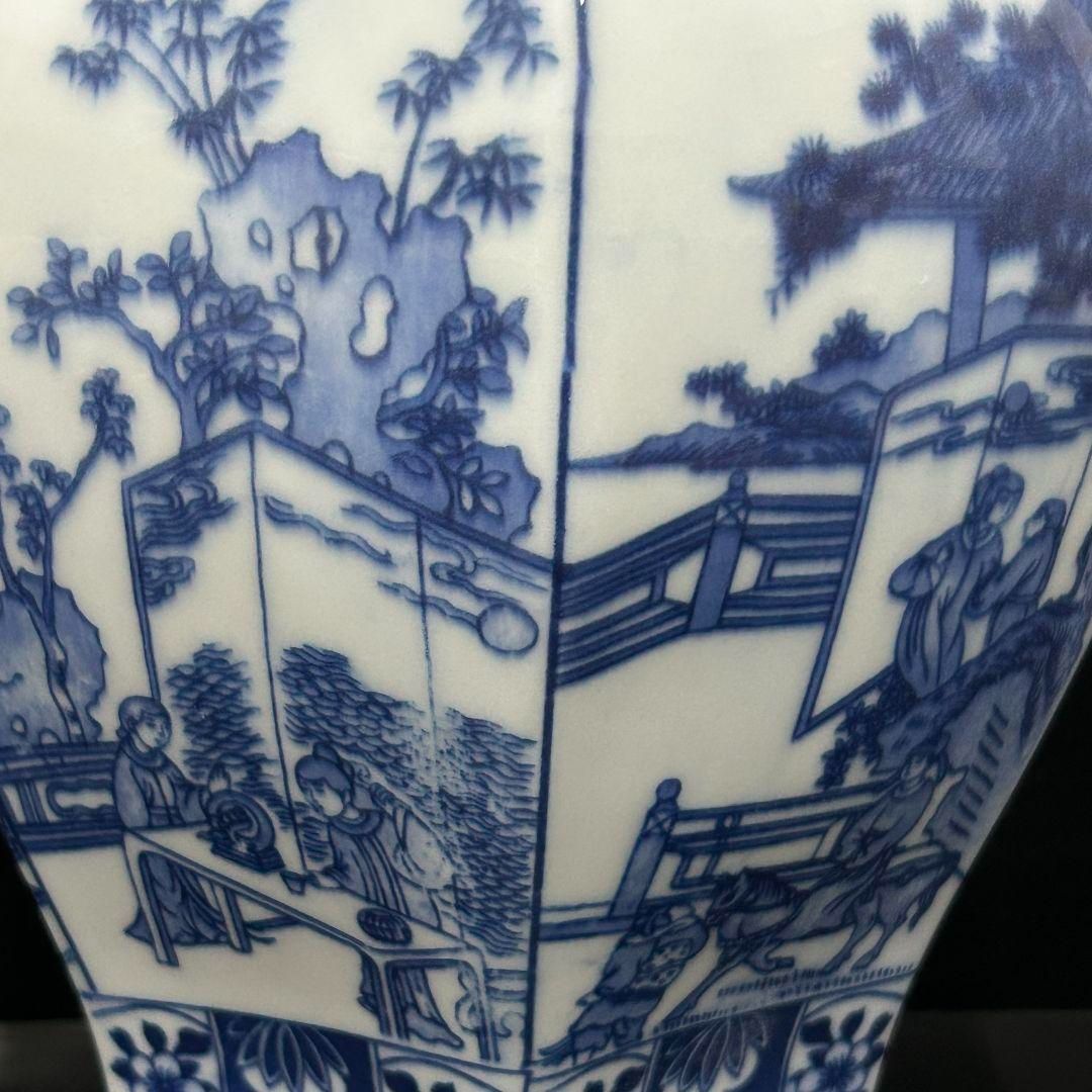 清乾隆青花花鸟六方将军罐 景徳鎮 陶磁器 装飾品 現代工芸品 美術品 置物 清乾隆青花花鸟六方将军罐 景徳鎮 陶磁器 装飾品 現代工芸品