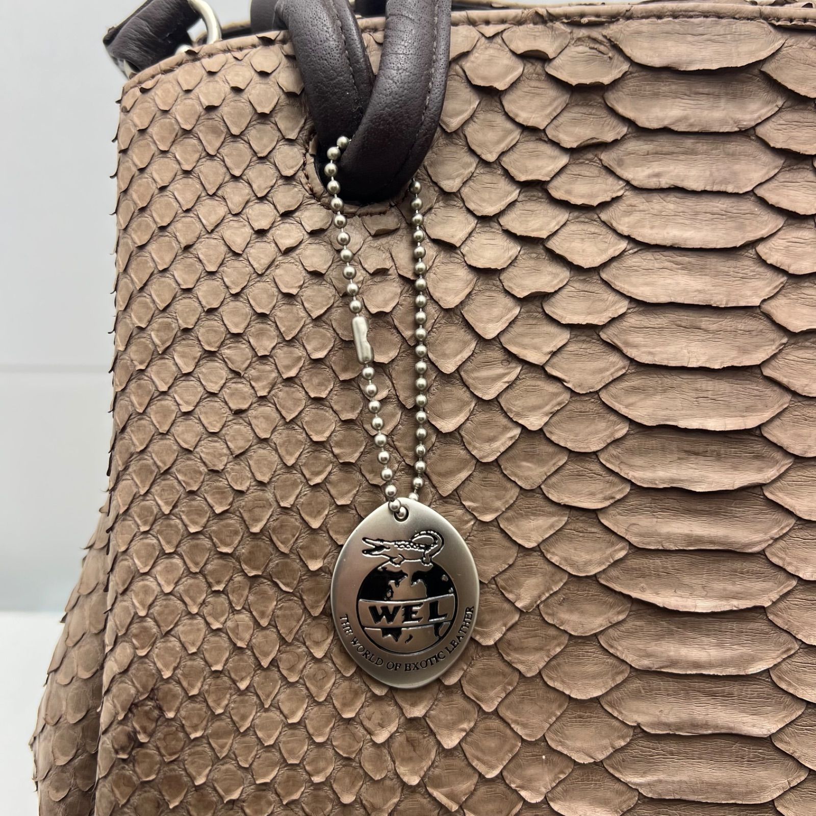 THE WEL MARK python hand bag 2way パイソン 本革 日本製 レザー 