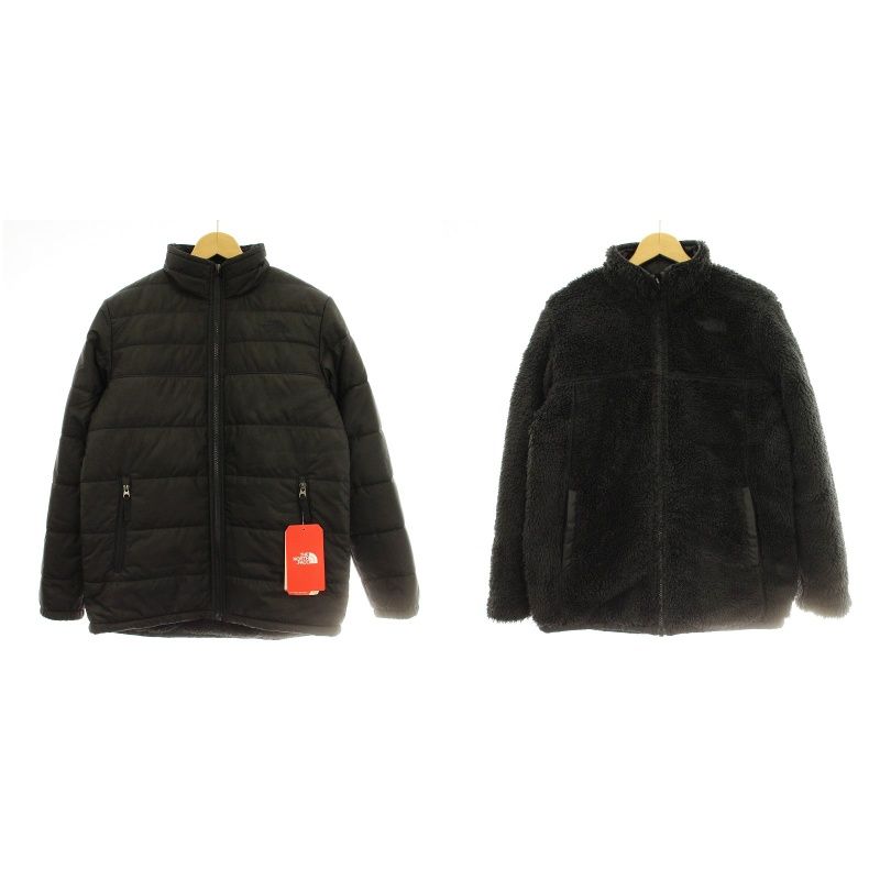 ザノースフェイス THE NORTH FACE キッズ 19AW BOYS NF0A34QJ REVERSIBLE MOUNT CHIMBORAZO リバーシブル ボア ナイロンジャケット 14-16 黒 ブラック /☆G