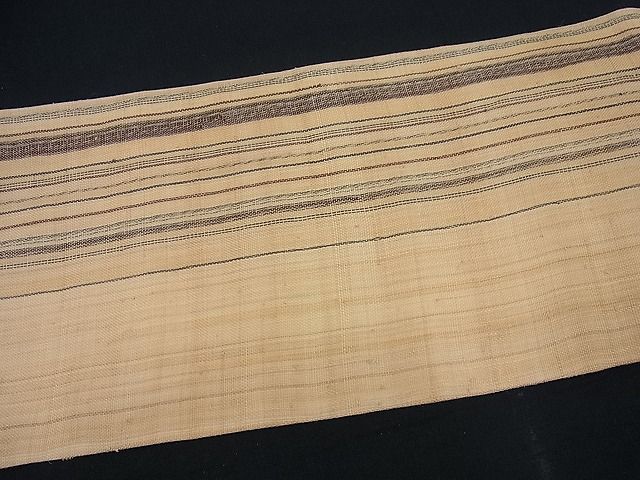 平和屋本店□希少 夏物 芭蕉布 手積み芭蕉糸100％ 九寸名古屋帯 逸品  