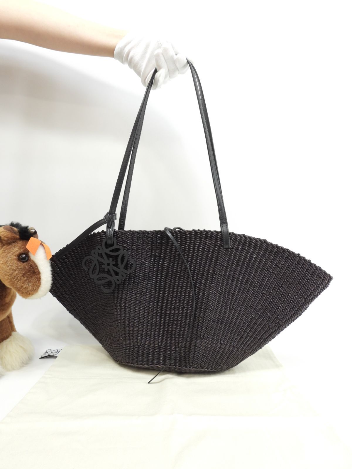 【美品✨️】 LUDLOW バルーン チュール かごバッグ グレー LUDLOW ラドロー バッグ ナチュラル コーラル / 伊勢丹限定 グレープ