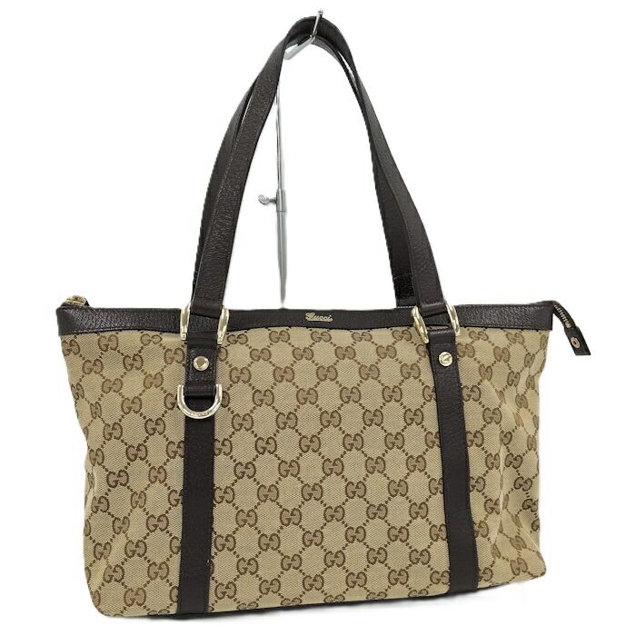 GUCCI トートバッグ GGキャンバス ブラウン 141470