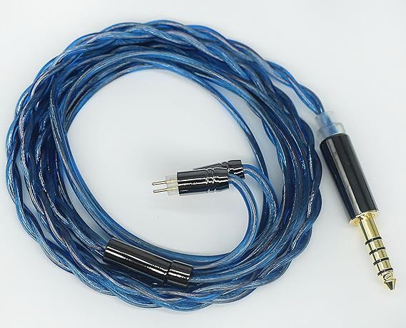 【在庫処分】【JSHiFi-Ocean】2pin4.4mmリケーブル 銀メッキ&無酸素銅線材 4.4mmイヤホンアップグレードケーブル 2pinイヤフォン交換ケーブル (2pin4.4mm)