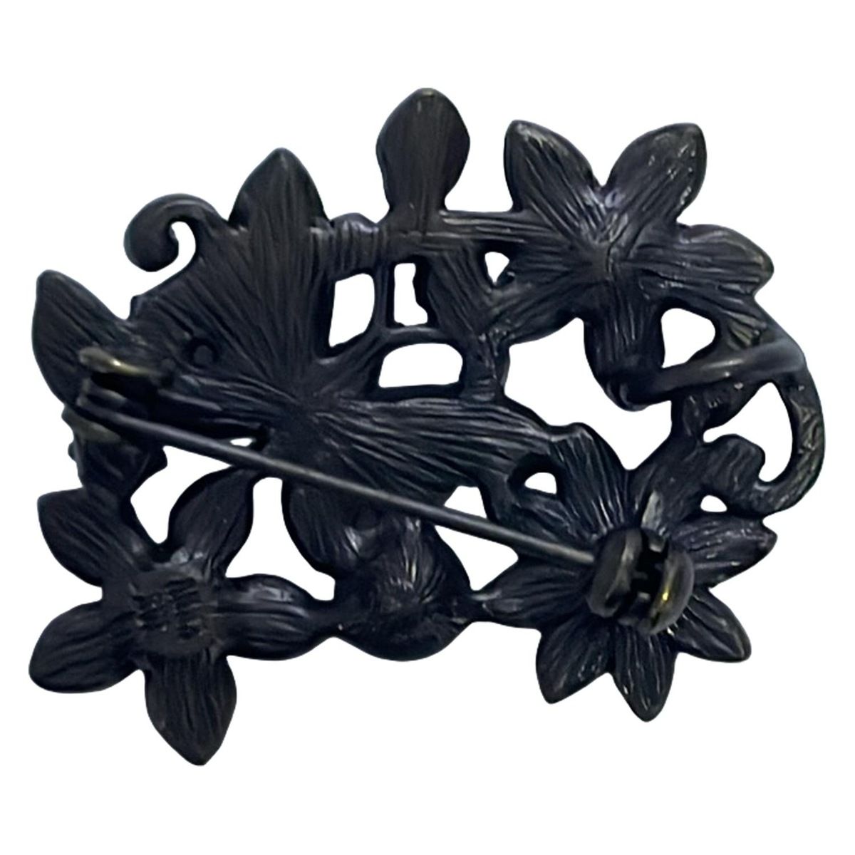 ANNA SUI アナスイ ブローチ - ダークグレー×パープル×マルチ バタフライ 蝶 フラワー 花