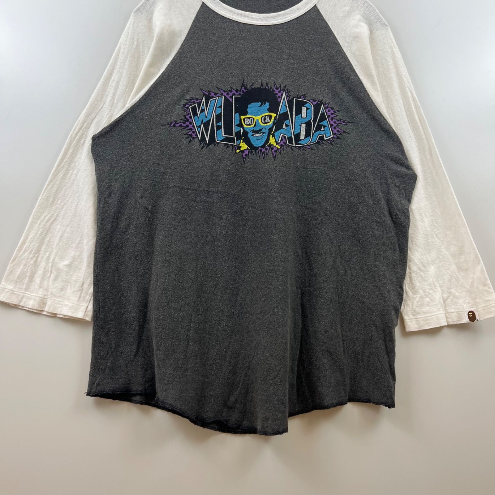 A BATHING APE 00s archive WLIABA ROCK raglan Tee L ア