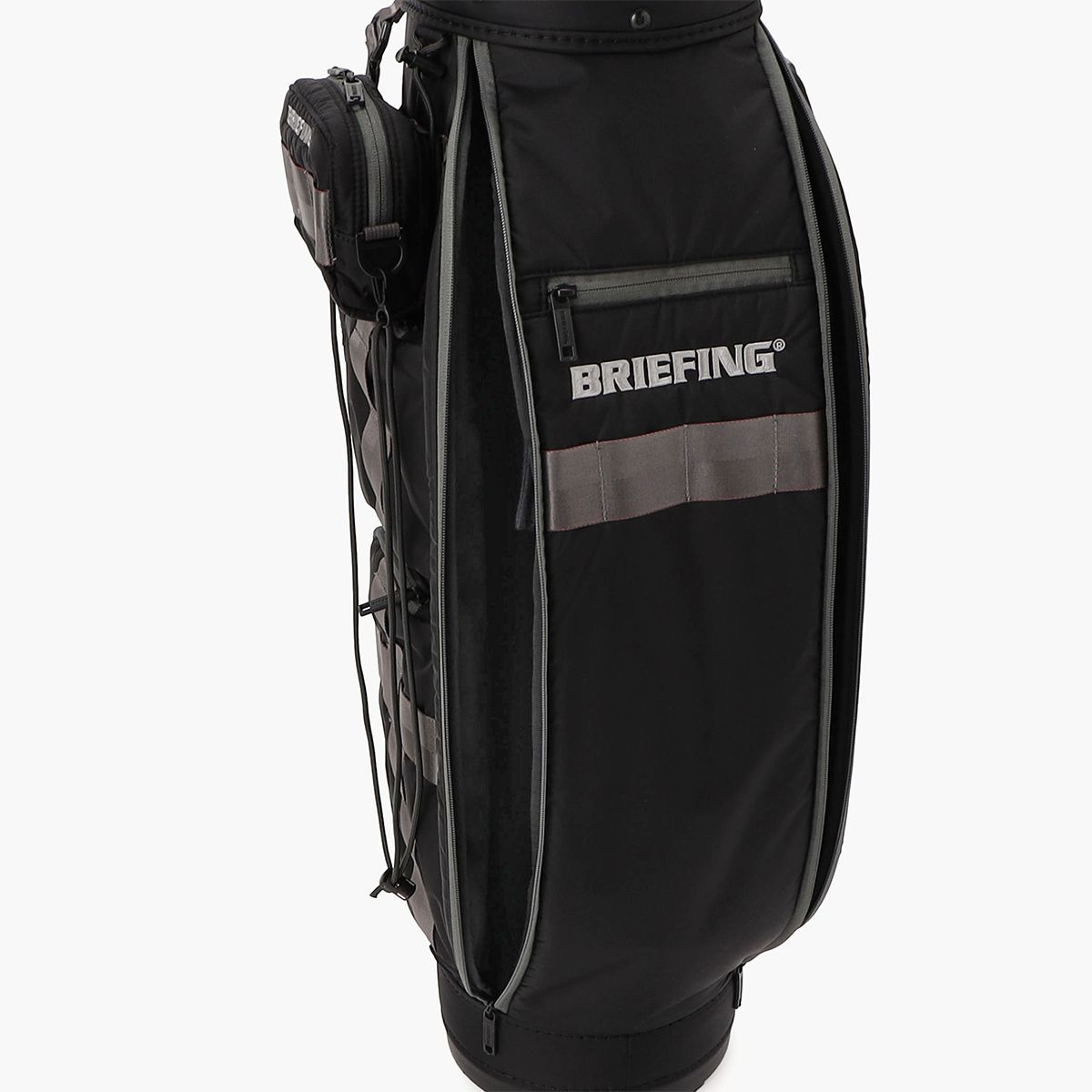  品｜ブリーフィング ゴルフ キャディバッグ カート型 自立 8.5型 5分割 ショルダーポーチ付き CR-6 02 GOLF IS ゴルフバッグ キャディバッグ ゴルフ