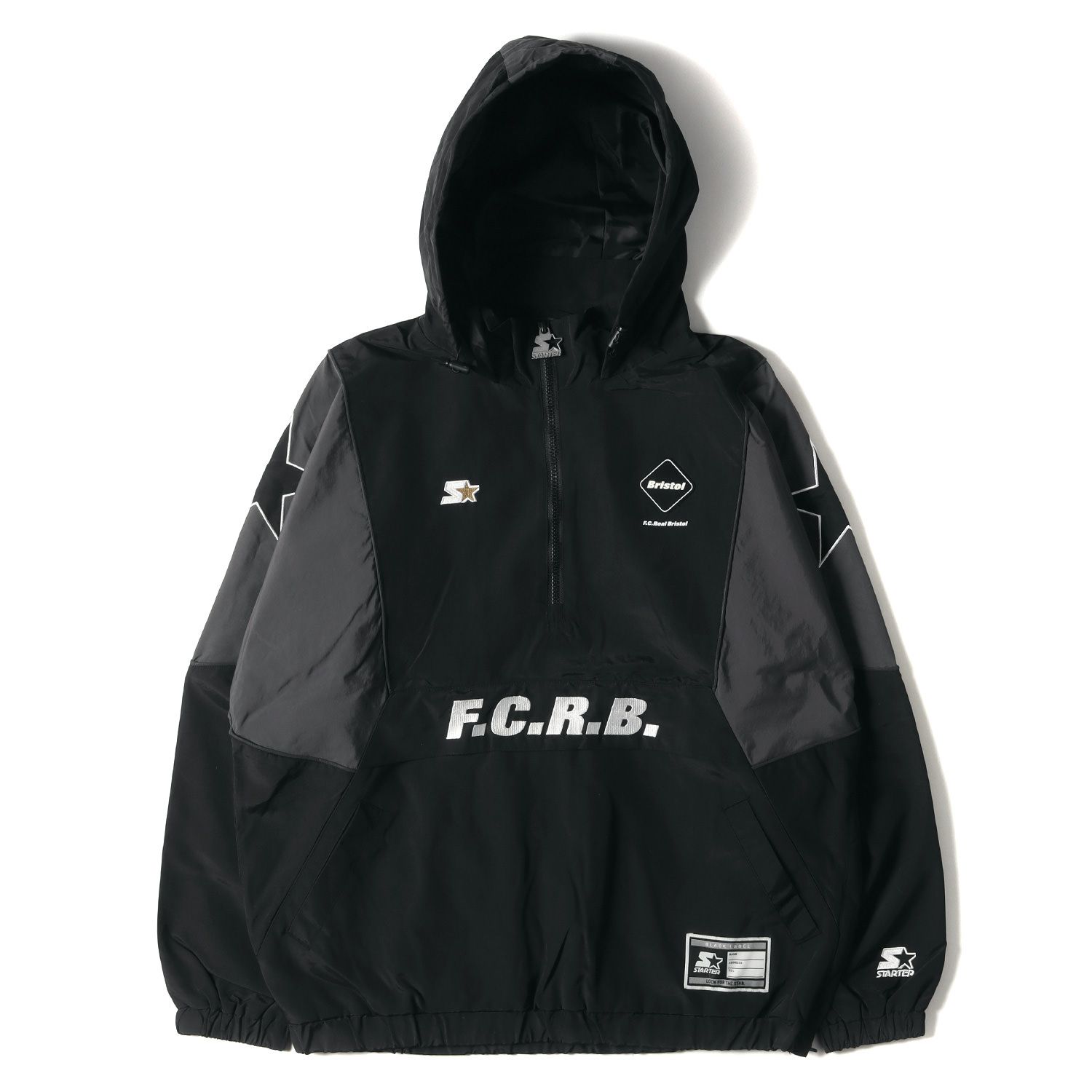 美品 F.C.Real Bristol エフシーレアルブリストル ジャケット サイズ:L 19AW STARTER BLACK LABEL アノラック  ジャケット ANORAK JACKET ブラック グレー アウター ブルゾン パーカー【メンズ】 - メルカリ