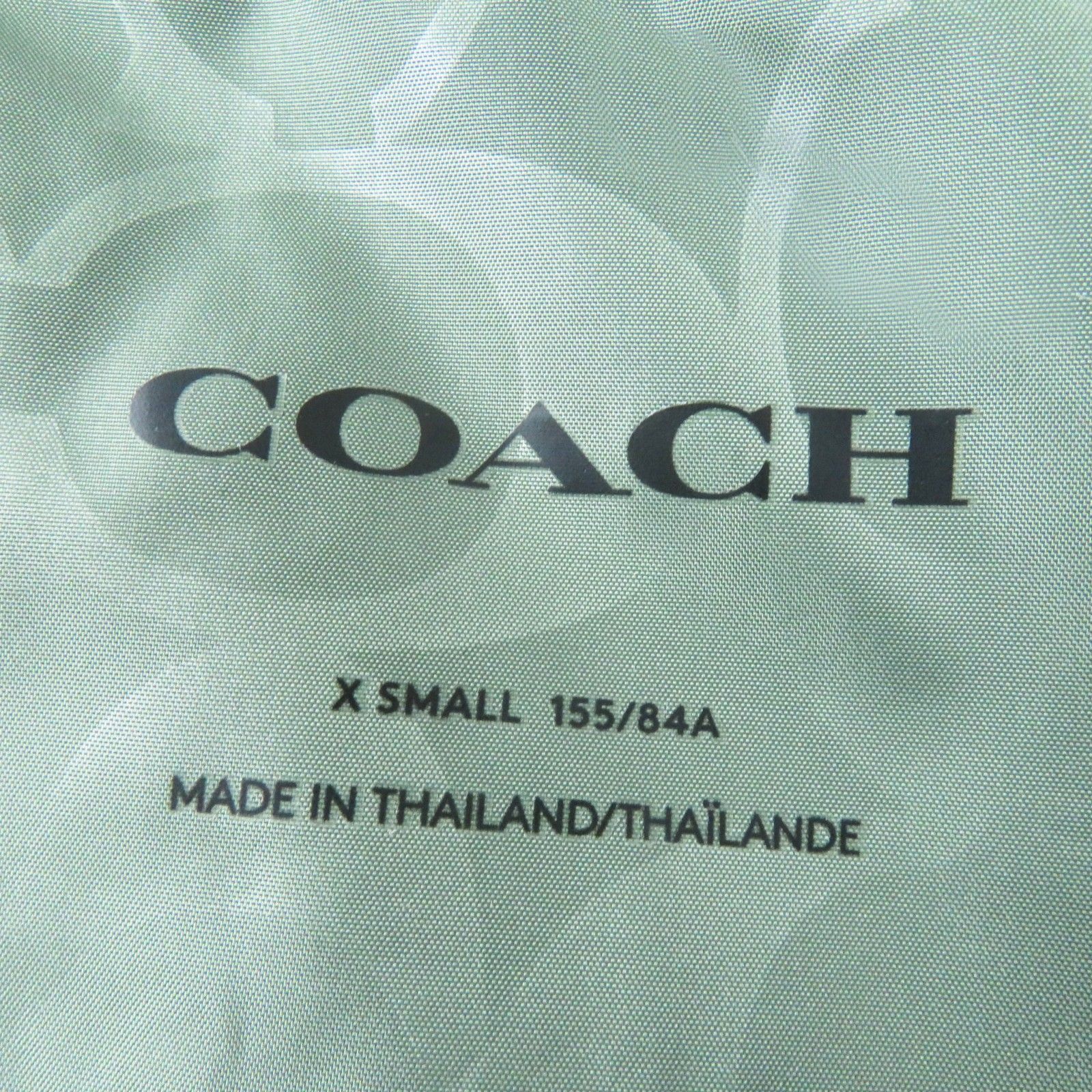 COACH - 極美品◎COACH コーチ CL445 裏地シグネチャー柄 フード・ラバーロゴワッペン付き ダウンジャケット カーキ XS 正規品 レディース COACH 極美品◎COACH コーチ CL445 裏地シグネチャー柄 フード