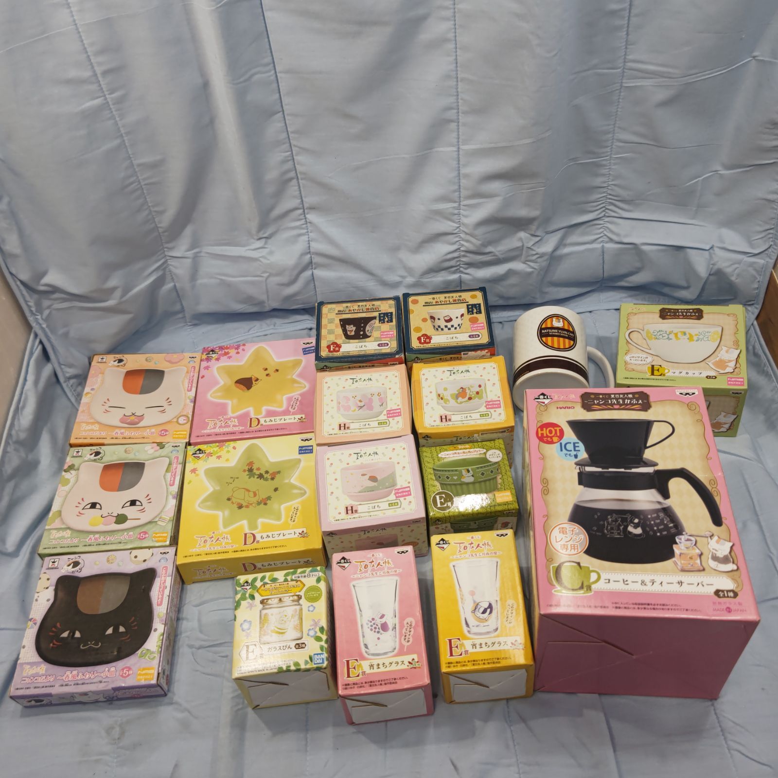 S92430 夏目友人帳 一番くじ にゃんこ先生茶房 17点セット グッズ 茶器 マグカップ コーヒー＆ティーサーバー アニメ キャラクター 雑貨 まとめ