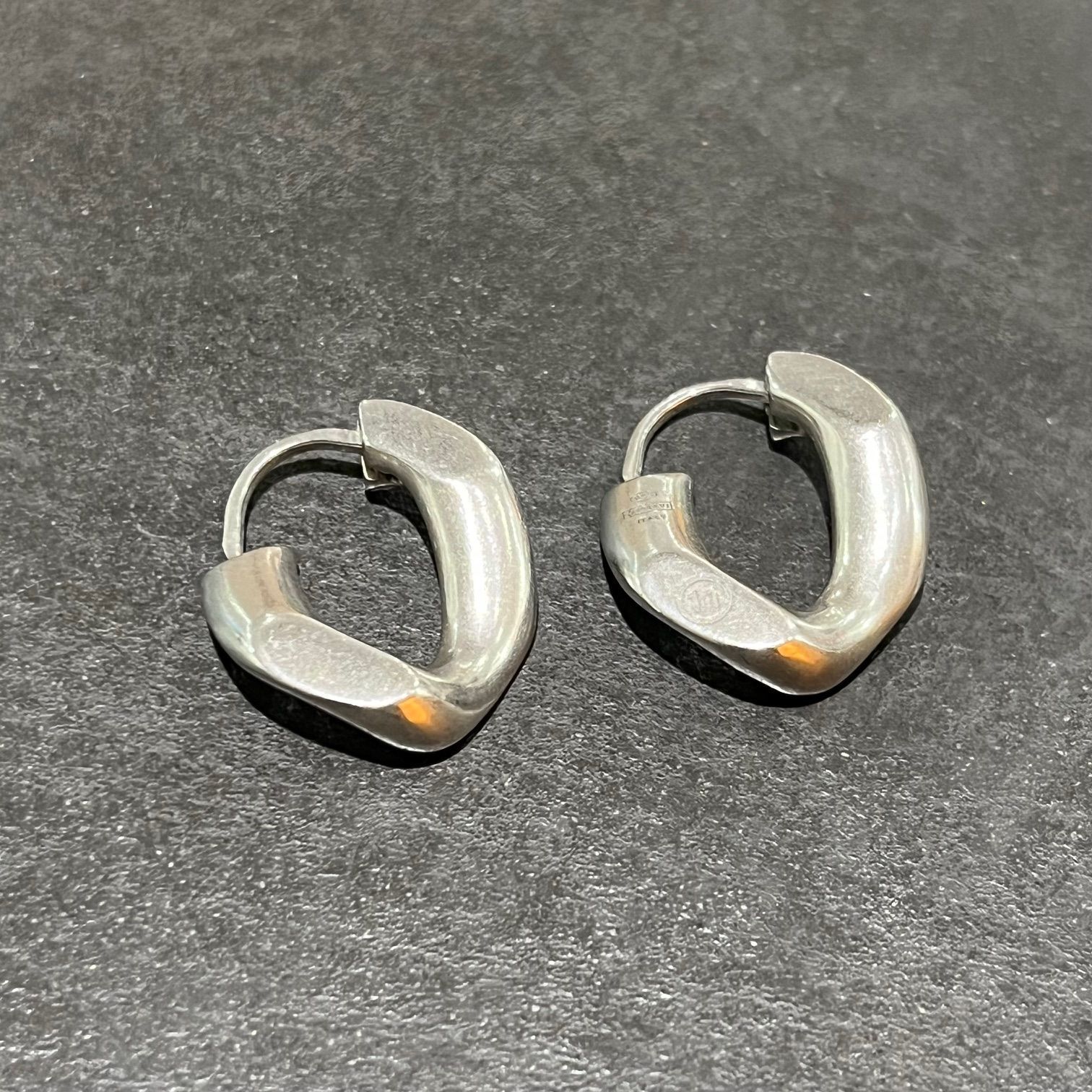 maison margiela ピアス Maison Margiela スターリングシルバー Double Curb Link ピアス