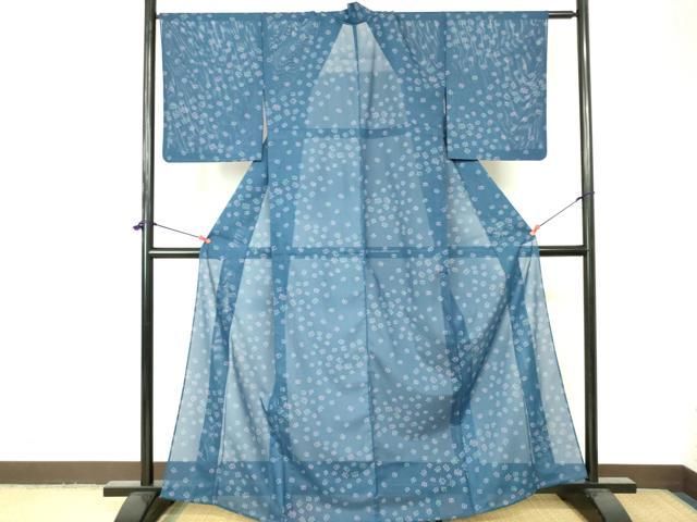 平和屋着物＊夏物 小紋 絽 草花 正絹 逸品 DAAU3443op