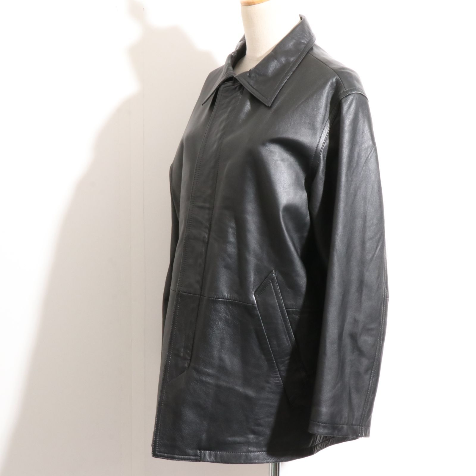 極美品 santafe 編み込み レザージャケット 羊革 XL 極美品 santafe 編み込み レザージャケット 羊革 XL メンズ