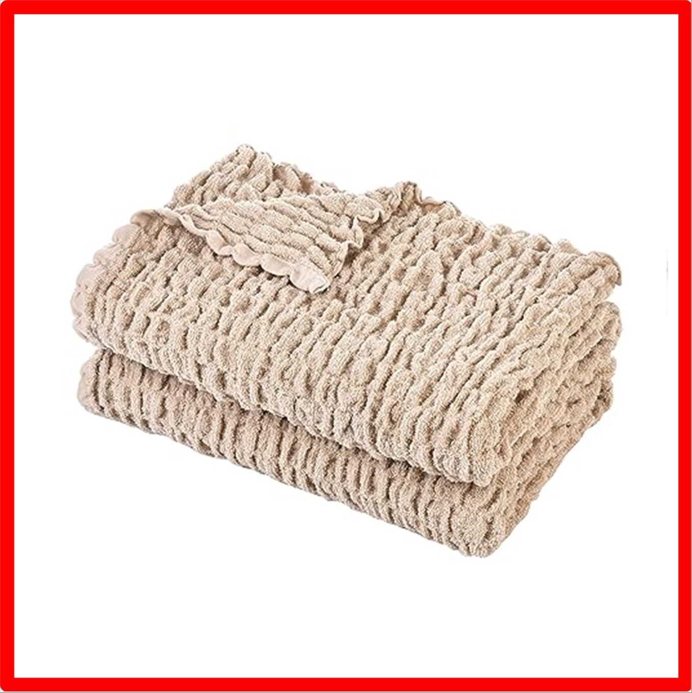 【匿名配送】モカベージュ DIAOJIA タオルケット シングル ブランケット 綿 軽量 柔らかく肌触り 通気性 おしゃれ 四季 夏 タオルケット 洗える 吸湿