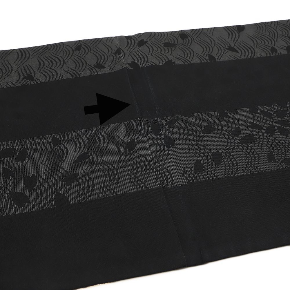 ★専用★美品 袋帯 桜花　波紋　黒 長さ4ｍ36cm 　振袖用　正絹　六通柄 ki4984AB-2_grande.jpg?v=1728350308