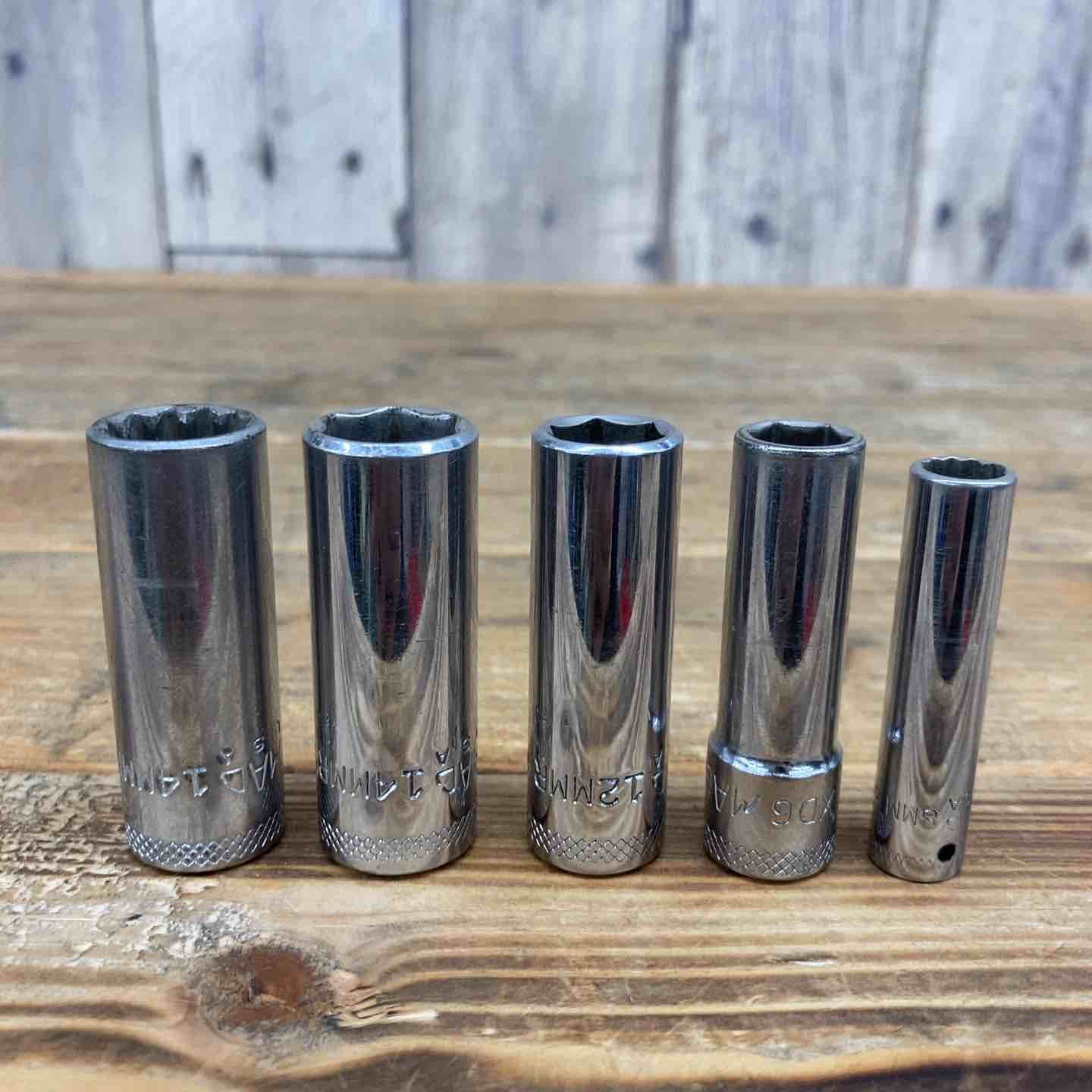 品 マックツール MAC TOOLS ソケットまとめ MD2 8MM XD610MM 1|4 3|8 ディープソケット 計5本 東大和店