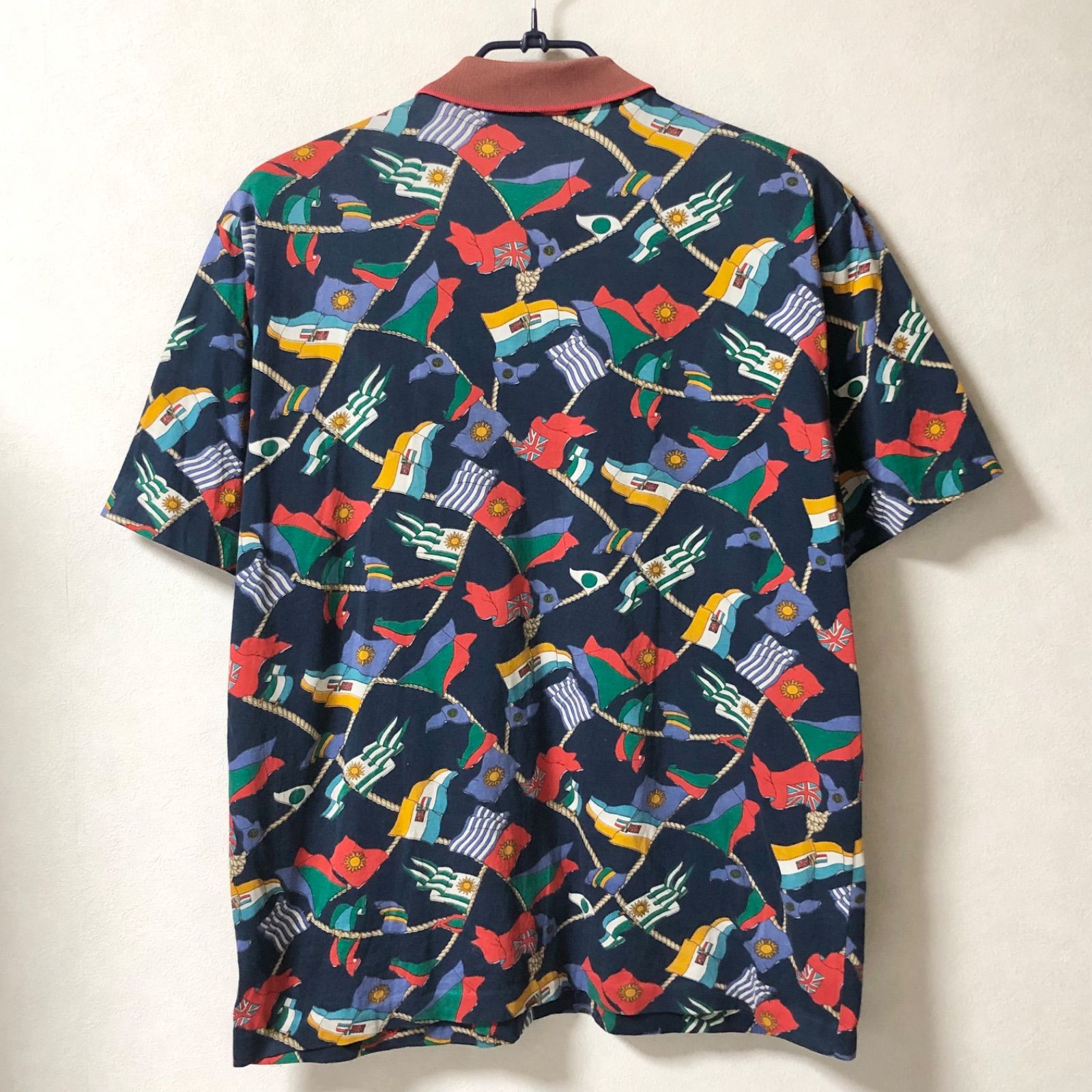 美品　希少　オールド　セリーヌ　半袖　ポロシャツ　刺繍ロゴ　リブ襟 国旗柄 美品 希少 オールド セリーヌ 半袖 ポロシャツ 刺繍ロゴ リブ襟