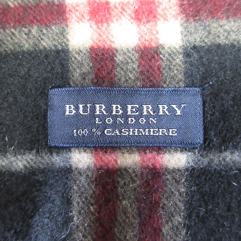 美品 BURBERRY LONDON バーバリーロンドン チェック柄 カシミヤ