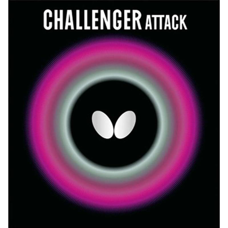 バタフライ(Butterfly) 卓球 ラバー チャレンジャー・ATTACK 表ソフト 高弾性 (スピン) 00180 レッド 中 1