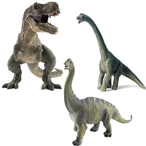 ブラキオサウルス2体＋緑Trex UTST 恐竜 おもちゃ ブラキオサウルス ティラノサウルス フィギュア きょうりゅう 6+ (ﾌﾞﾗｷｵｻｳﾙｽ2体＋緑Trex)