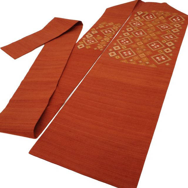 中古】 名古屋帯 九寸 リサイクル 本場琉球 沖縄県 指定無形文化