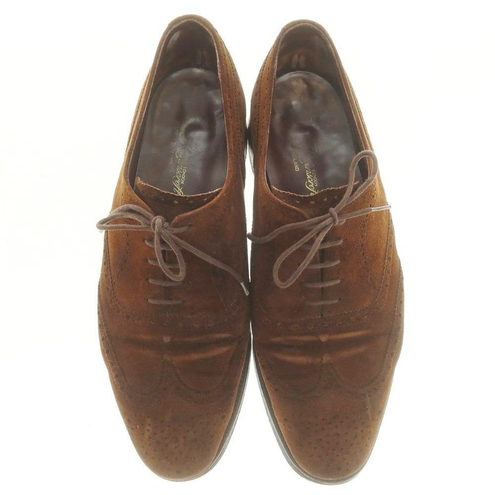 イード アンド レーベンスクロフト Ede - Ravenscroft CHEANEY製 スエード ウイングチップ ドレスシューズ ブラウン サイズ8 メンズ