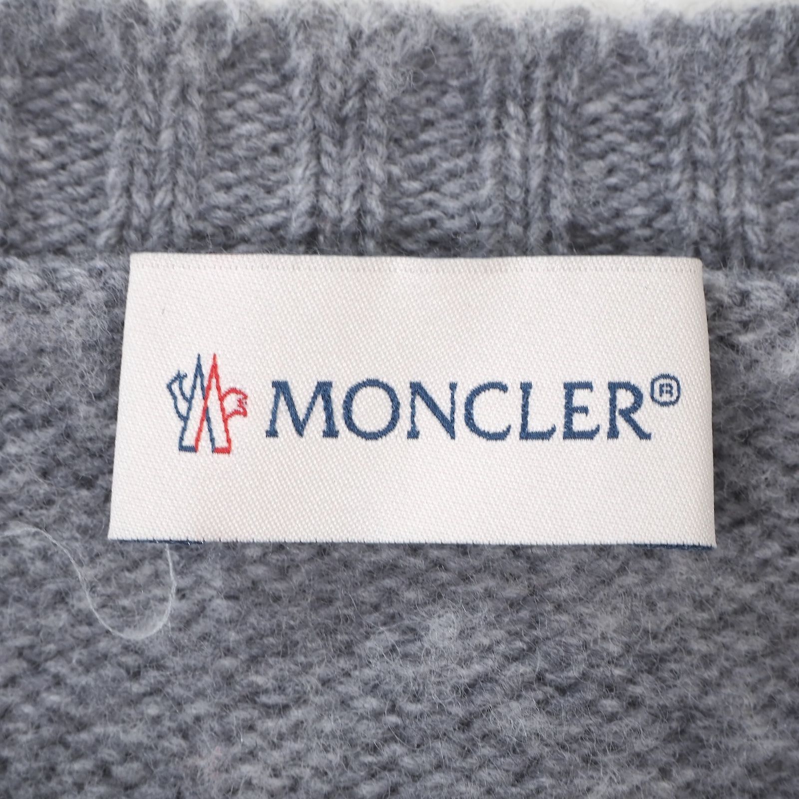 モンクレール MONCLER クルーネック セーター ニット XL グレー メンズ 国内正規品 4-YB006 - メルカリ