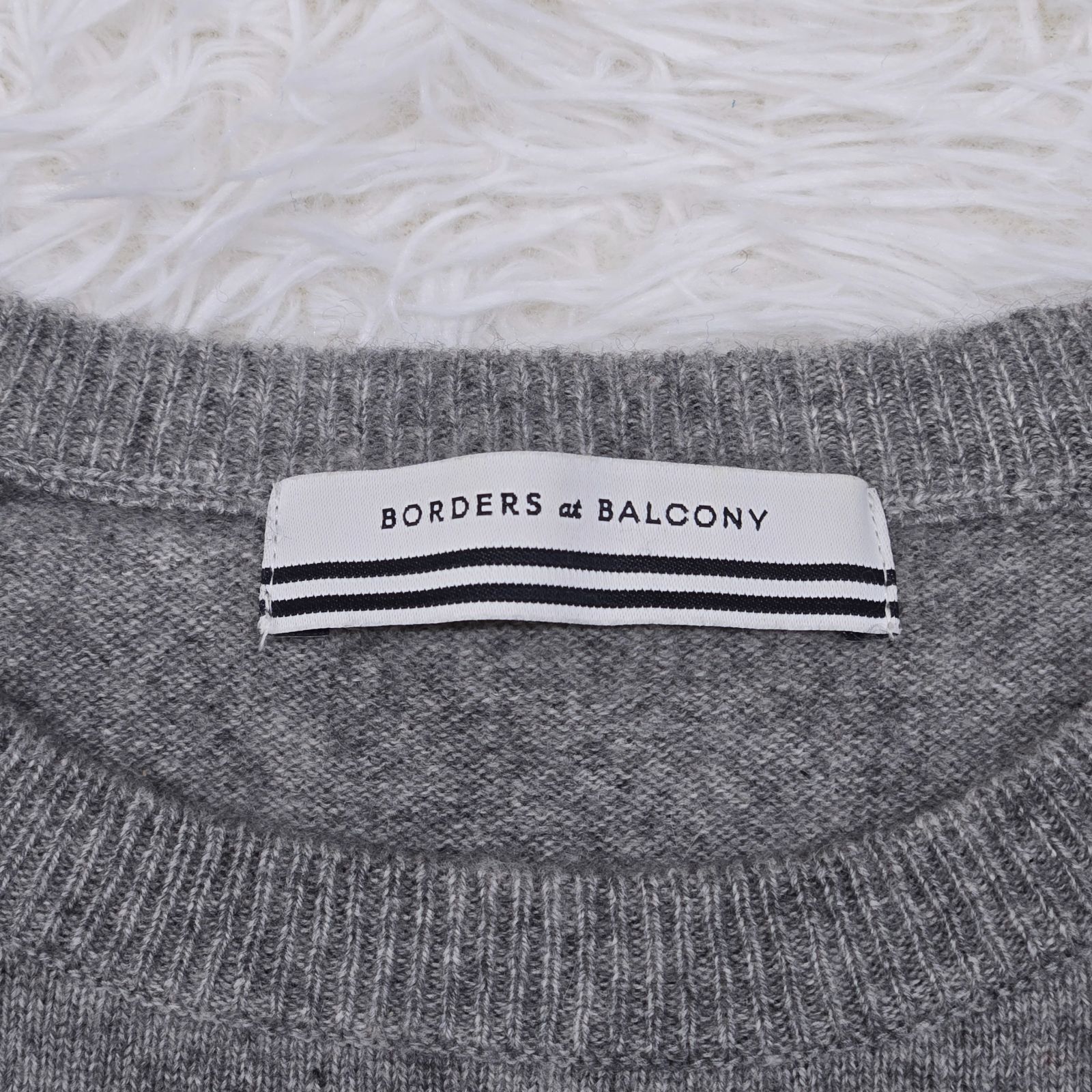 ボーダーズアットバルコニー 長袖ニット カシミア100% セーター 36