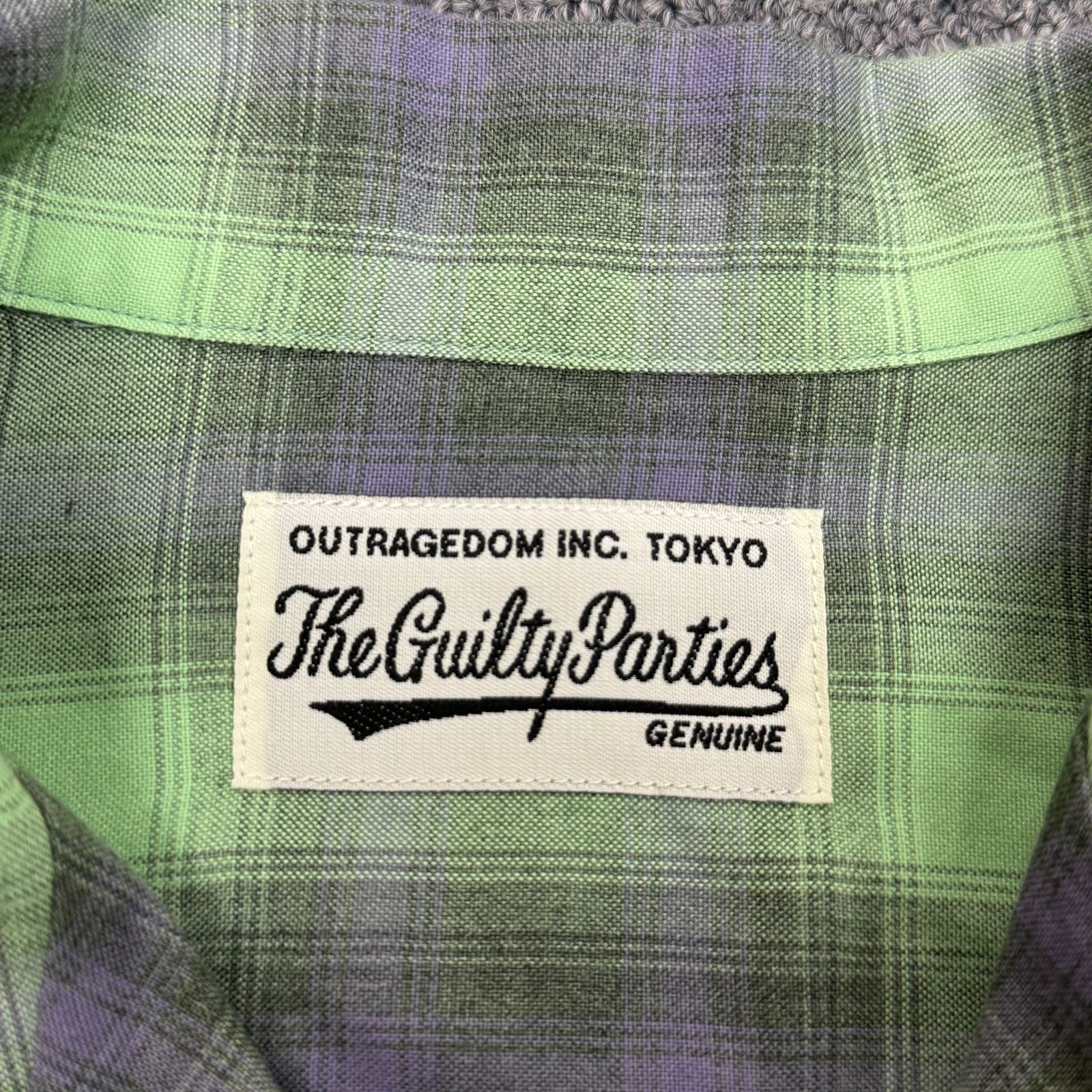 参考上代33000円 WACKO MARIA 24AW OMBRE CHECK OPEN COLLAR SHIRT