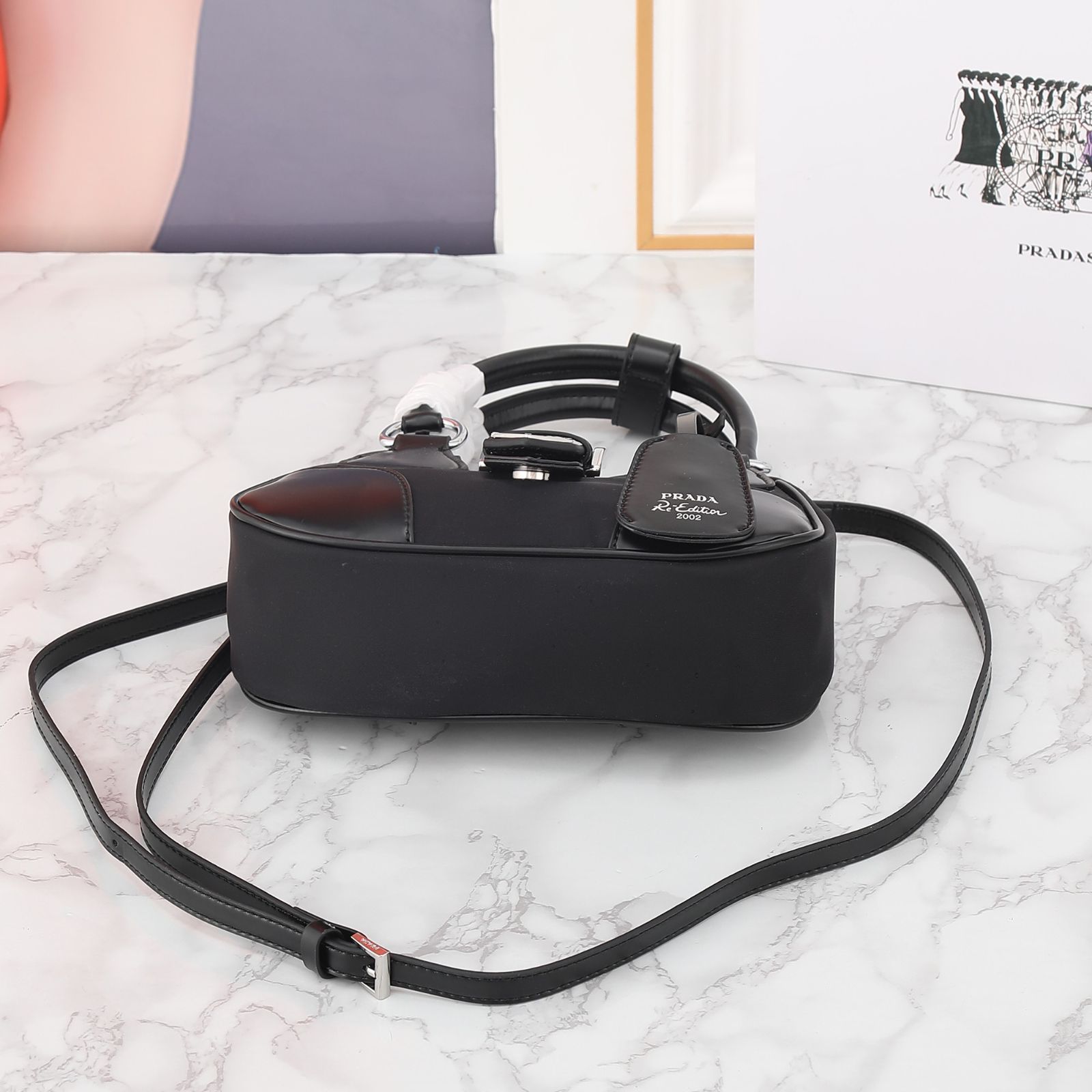 【PRADA】ムーン ショルダーバッグ/送料込 Prada - Prada Moon Re-nylon and Leather Bag | HBX - Globally