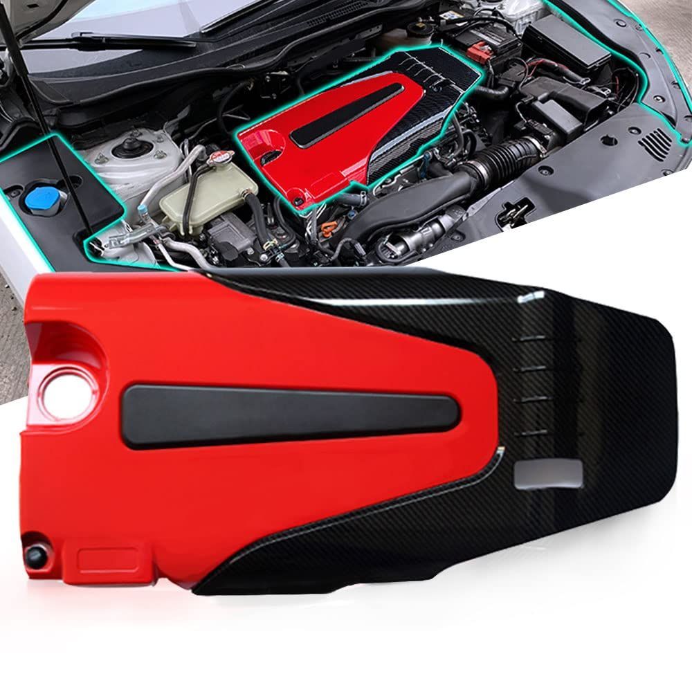 ホンダシビック用 エンジンカバー FK7 FC1 FL1 ボンネット フード ガーニッシュ カスタム 内装パーツ 断熱 耐久 ボルト止め