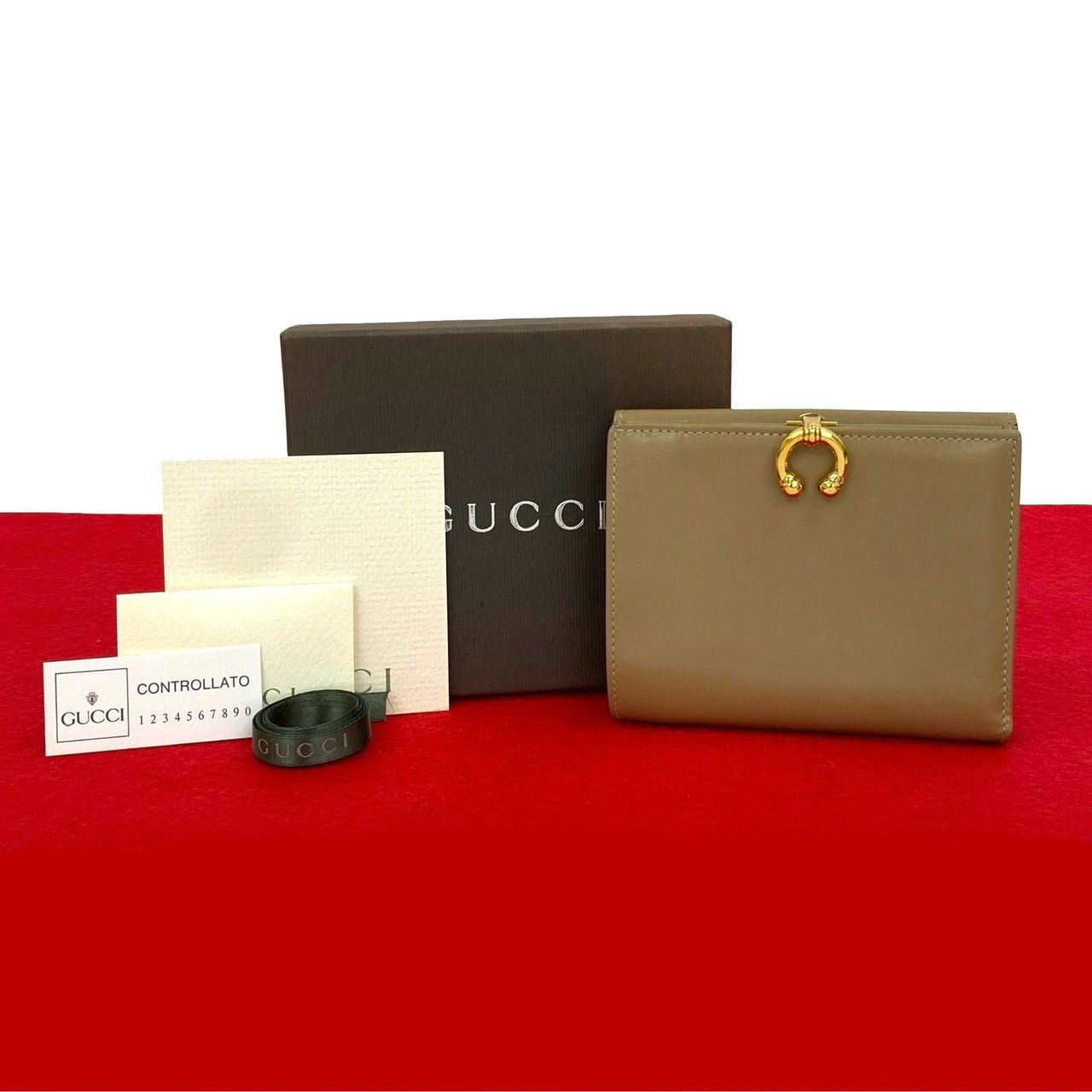 極 美品 箱付 GUCCI グッチ オールドグッチ ヴィンテージ ホースシュー  