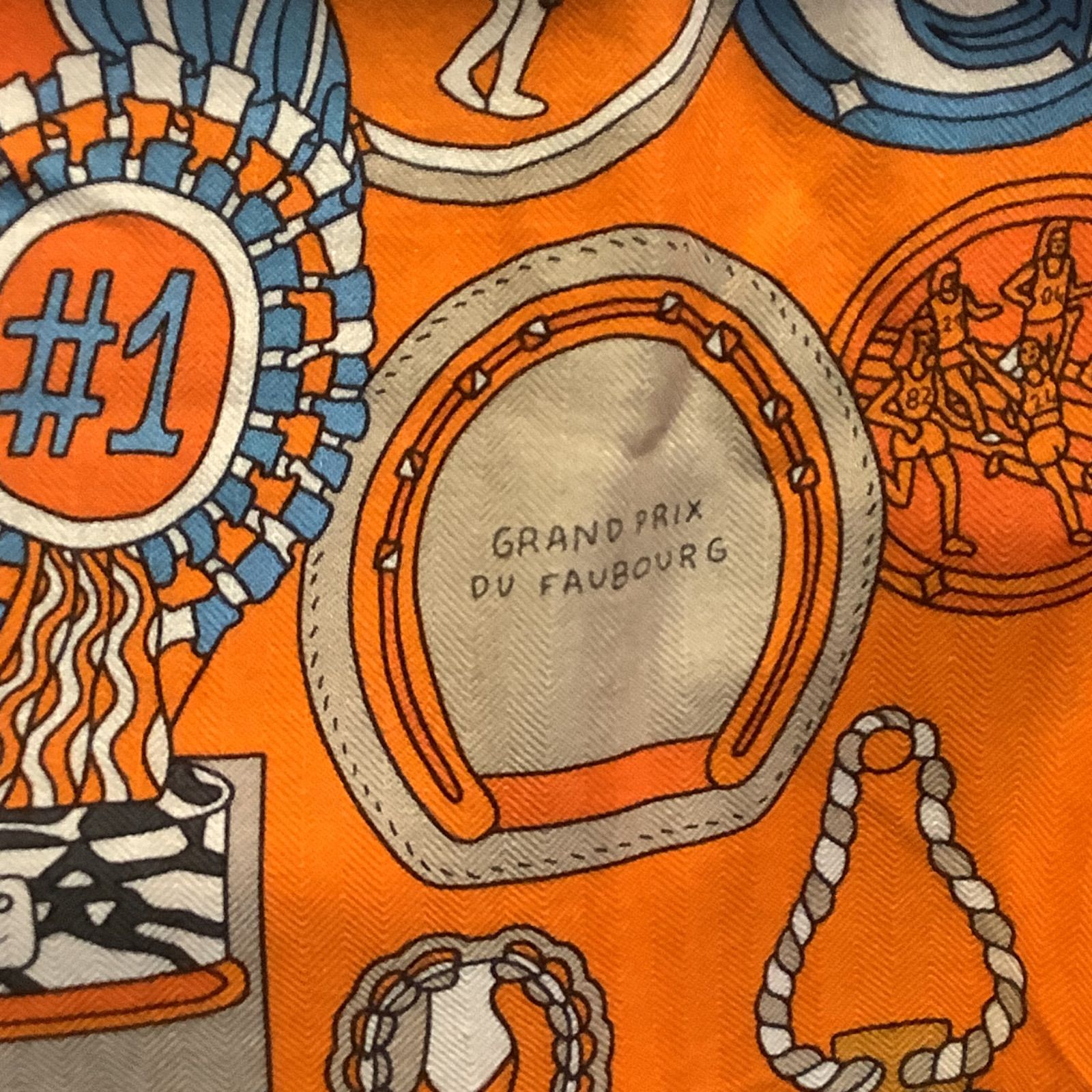 オレンジ エルメス 大判カレ カシミヤ スカーフ HERMESHERMES エルメス