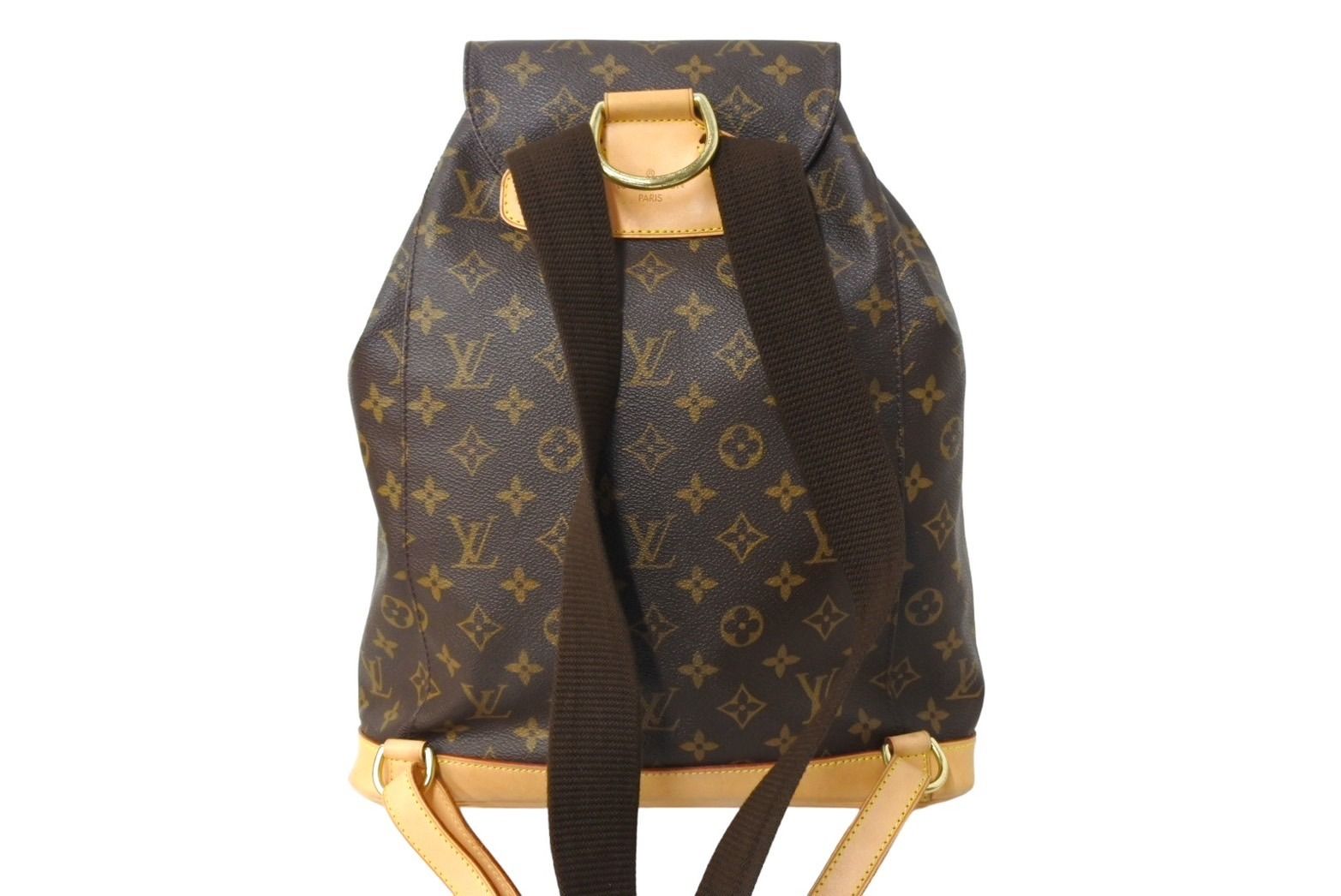 極美品 LouisVuitton ルイヴィトン モンスリGM バックパック リュックサック モノグラム PVCコーティングキャンバス ヌメ革 中古  4c067152 - メルカリ