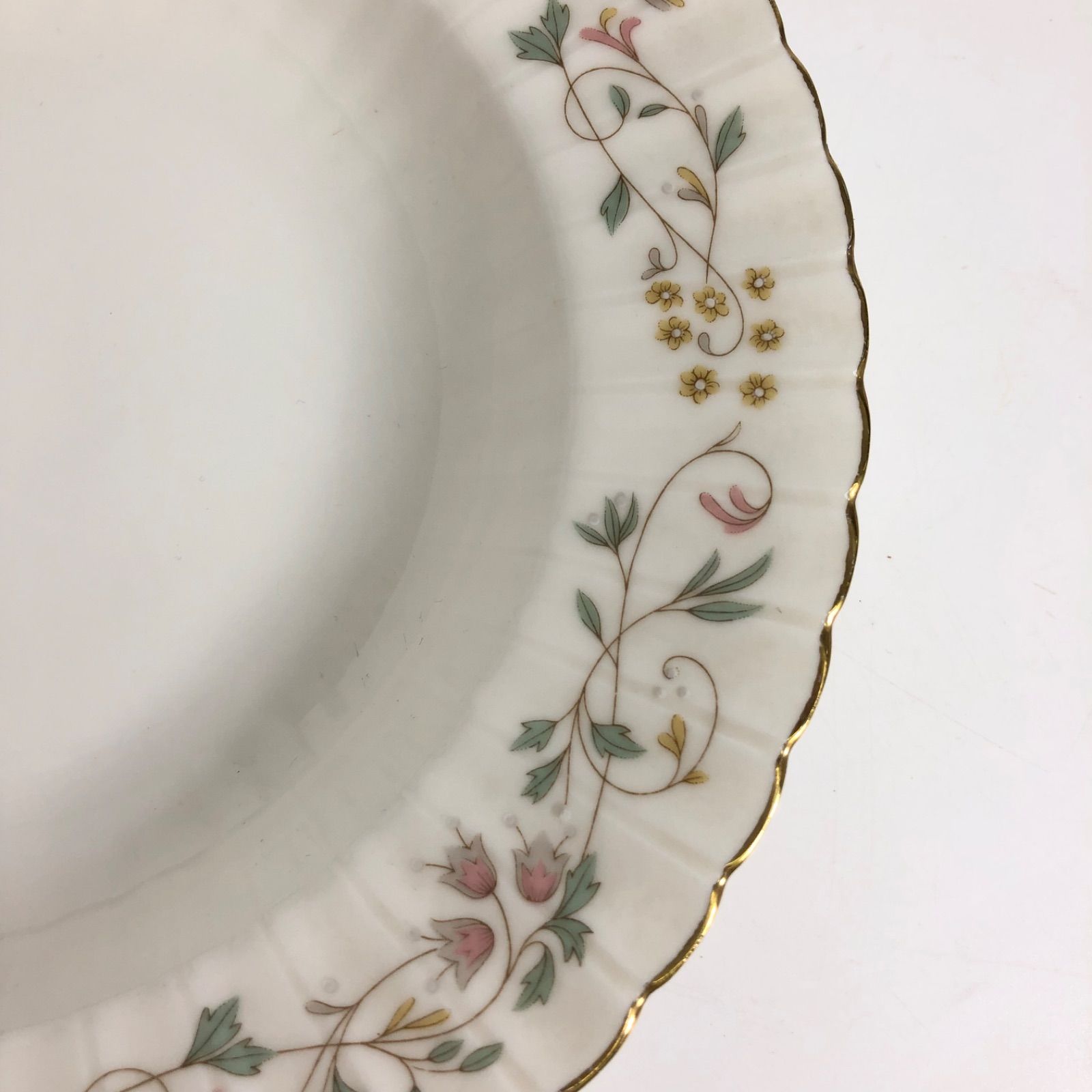 NARUMI ナルミ 洋食器 5枚セット Fine Ivory China プレート 約23cm 花