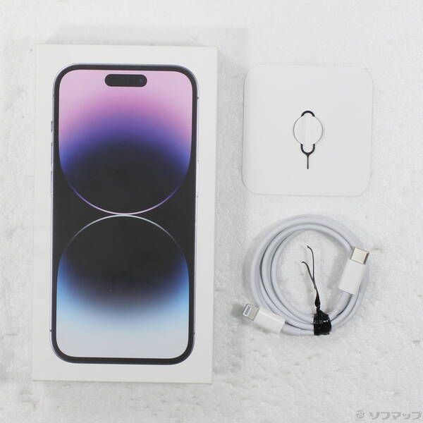 中古品〕 iPhone14 Pro 256GB ディープパープル MQ1E3J／A SIM