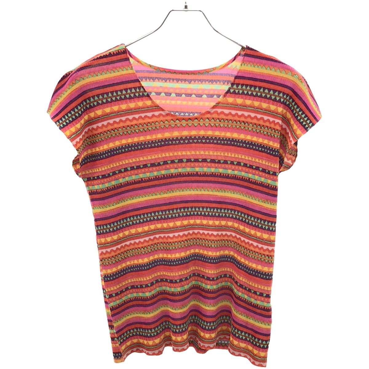 PLEATS PLEASE ISSEY MIYAKE - PLEATS PLEASE ISSEY MIYAKE プリーツプリーズ イッセイミヤケ 13SS マルチカラープリーツノースリーブトップス PP31FK292 ミックス 3 PLEATS PLEASE ISSEY MIYAKE プリーツプリーズ イッセイミヤケ 13SS