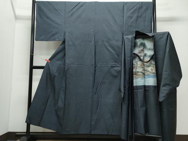 平和屋着物●男性 本場大島紬 アンサンブル 100亀甲 総詰め 正絹 CAAX1161vf