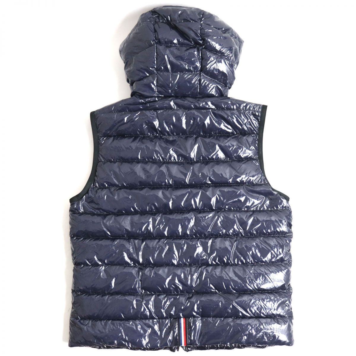 未使用品◆21SS MONCLER モンクレール LAPPE GILET ロゴワッペン ダブルジップ ダウンベスト/ジレ ネイビー 2 正規品 メンズ ハンガー付き　r07-st30404-805