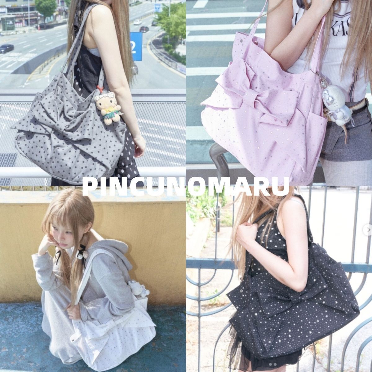 韓国PINCUNOMARU 大人気 Ribbon bag ハンドバッグ トートバッグ