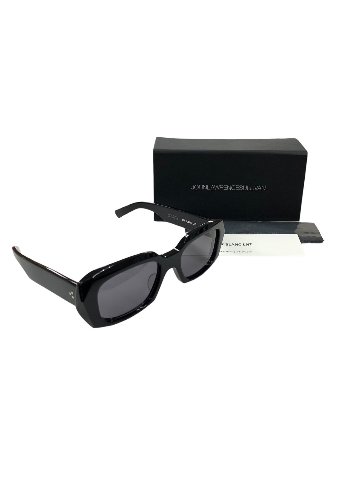 ジョンローレンスサリバン 817 BLANC LNTコラボモデル Television cut glasses JLS002 ブラック セルフレーム フルリム スクエア ITNEBQ1PQSAO