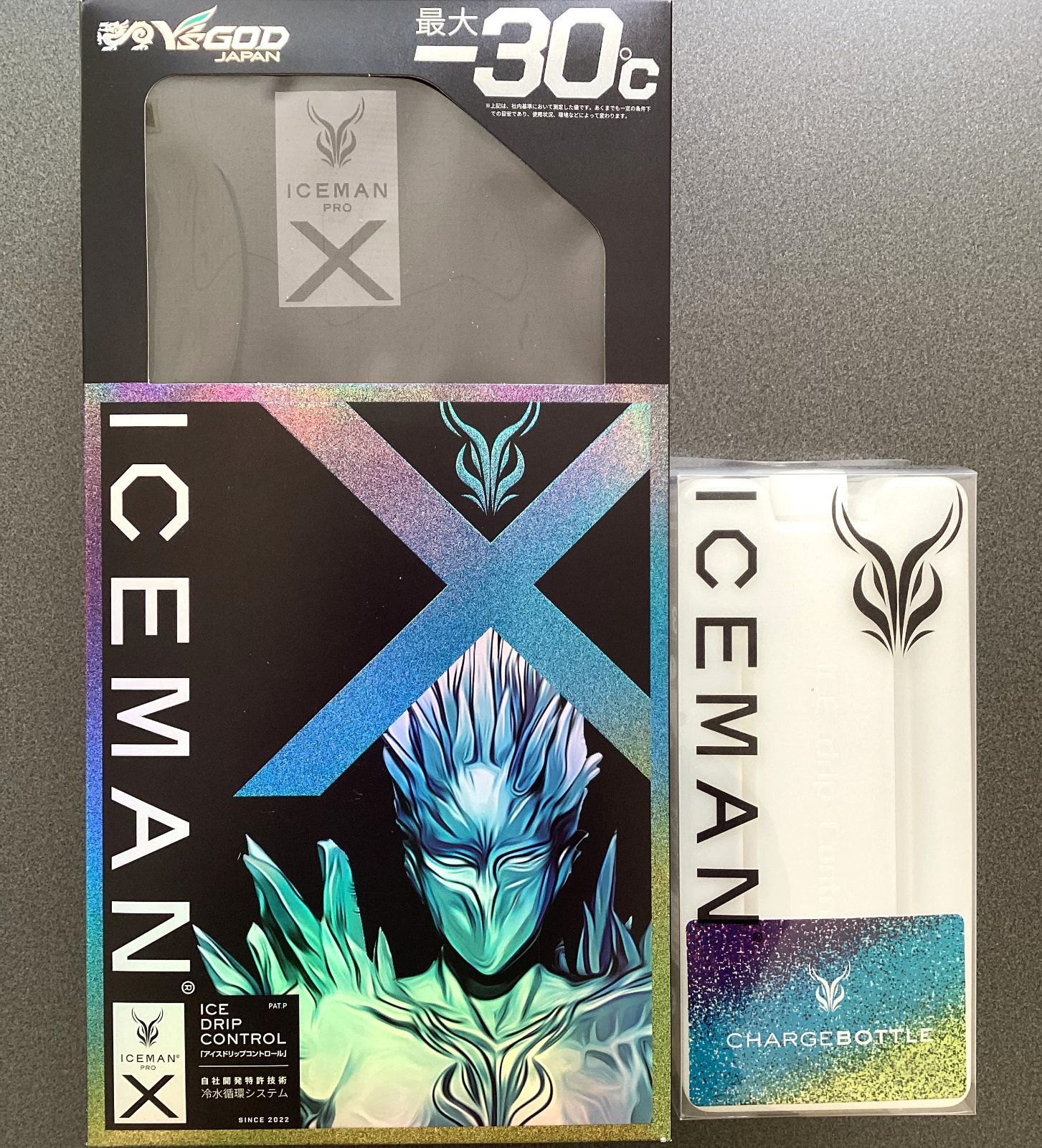 水冷服 ヤマシン アイスマンPRO-XⅡ ICMPX2-BLV-SET ＋ チャージボトル5.0 1 000ml 2本入り 付き ブラック モデル