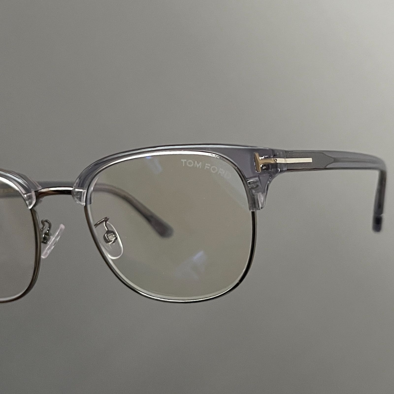 トムフォード メガネ サーモント ブロー クリア グレー スタイリッシュ メガネ トムフォード メンズ レディース TOM FORD サーモント