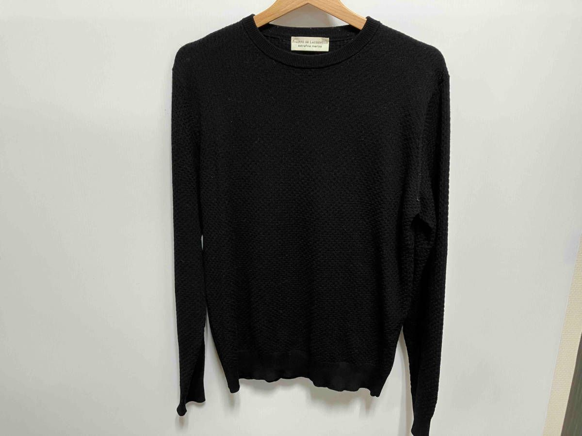 ブラック filippo de laurentiis ライトブルー ニット