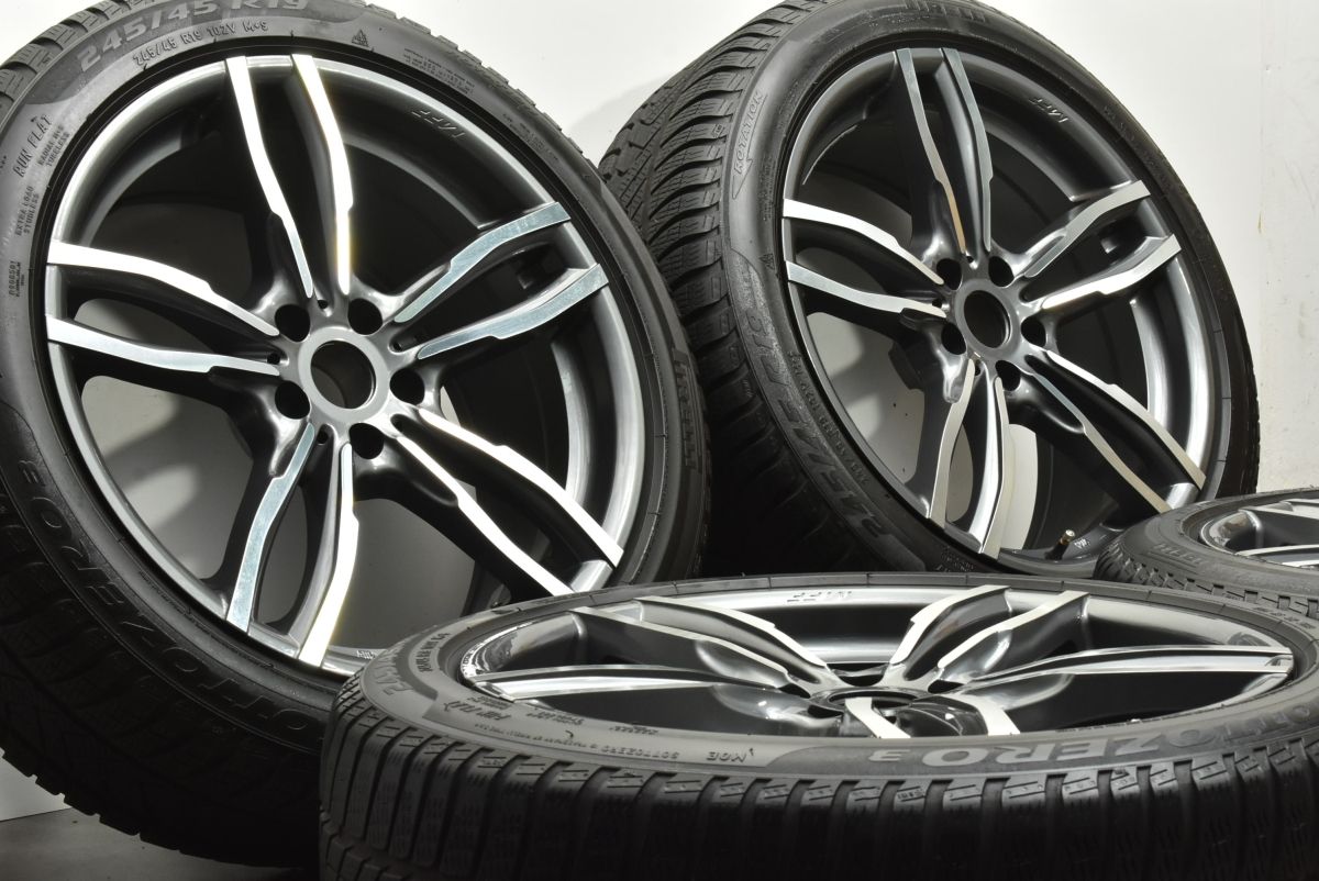 程度良好 MAK LUFT FF 19in 8.5J 25 PCD112 ハブ径67 ピレリ sottozero3 245 45R19 ランフラット BMW G30 5シリーズ G11 7シリーズ